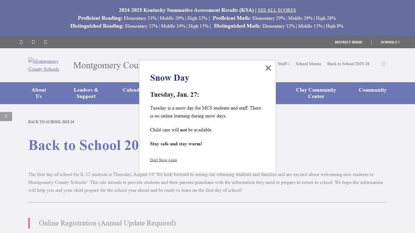 Back to School 2025-26 - Montgomery County Schools